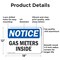 Signmission Gas Meters Inside, 18 in W x Rectangle, Aluminum OS-2PACK-NS-A-1218-L-15741 - alternate 2